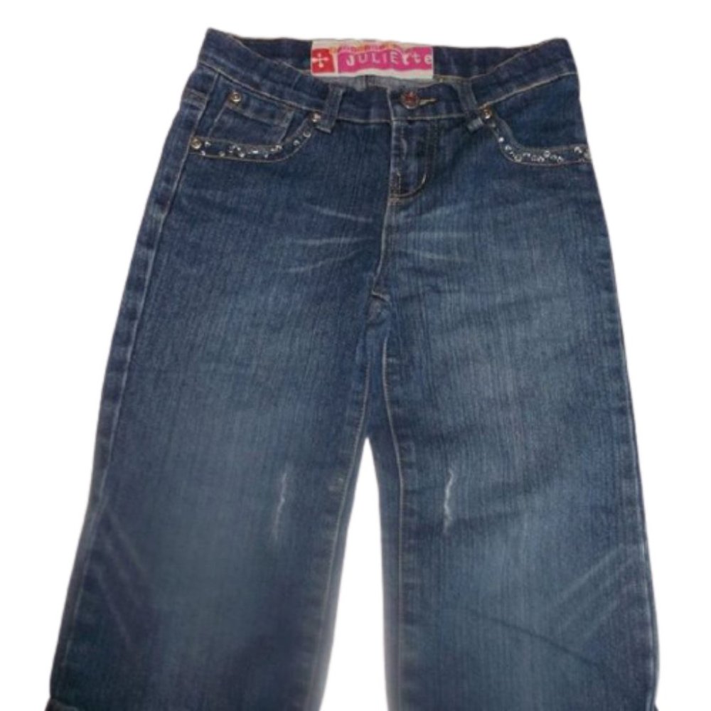 ---  Embellished Cropped Jeans Girl 8